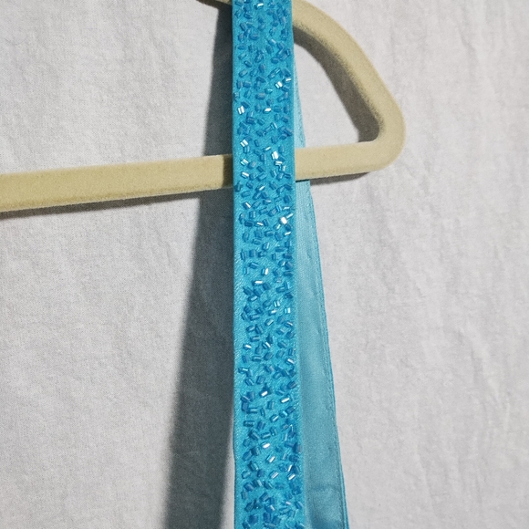 Aurora Formals Gown size 20 (reposhed) Blue hombre effect w/ iridescent beads - Picture 7 of 16